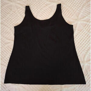Chico's Size 3 Women's XL Black Microfiber Cami Adjustable Strap Tank Top